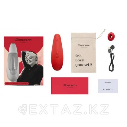 Бесконтактный клиторальный стимулятор Womanizer Classic 2 - Marilyn Monroe (ярко-красный) от sex shop Extaz фото 6