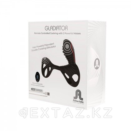 Эрекционное кольцо Gladiator с вибрацией и пультом ДУ от Adrien Lastic от sex shop Extaz фото 3