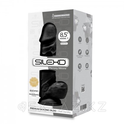 Фаллоимитатор с двойным покрытием Model 4 черный от SILEXD (21.5* 5.1 см.) от sex shop Extaz фото 7