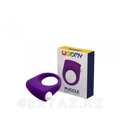 Эрекционное кольцо Puggle с вибрацией фиолетовое от WOOOMY (5,7* 3 см.) от sex shop Extaz