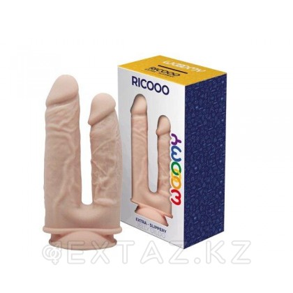 Фаллоимитатор для двойного проникновения Ricooo от WOOOMY (19,5 * 4,5 см.; 17,5 * 3,7 см.) от sex shop Extaz