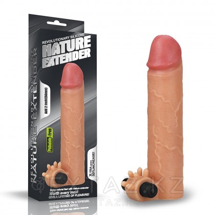 Насадка на пенис с вибропулей Nature Extender Flesh (17,5 см) от sex shop Extaz фото 6