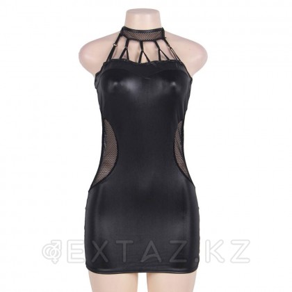 Кожаное платье Ohyeah Lady с ремешками и сеткой, M-L от sex shop Extaz фото 6
