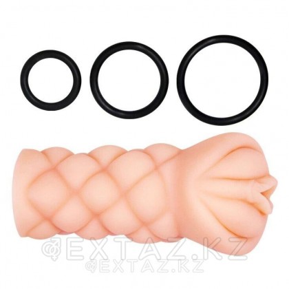 Мастурбатор реалистичный с вибрацией и кольцами Michelle от sex shop Extaz