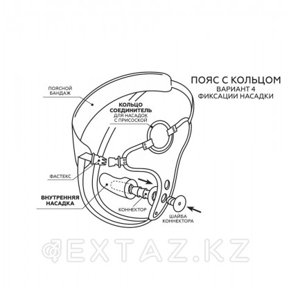 Пояс премиум класс (S) WOMAN SIMPLEX с 3 насадками от sex shop Extaz фото 10