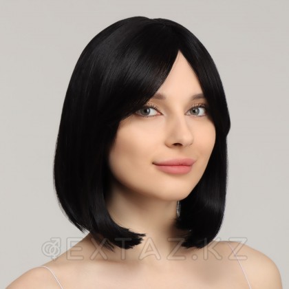 Парик искусственный с чёлкой, 30 см. чёрный от sex shop Extaz фото 2