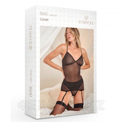 Корсаж из сетки с регулирующимися лентами сзади (Base) (L/XL (46-48)) от sex shop Extaz фото 4