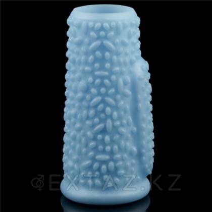 Насадка на пенис с вибрацией Drip Knights Ring (10*3,7) голубая от sex shop Extaz фото 3