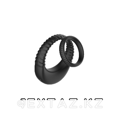 Двойное эрекционное кольцо с вибрацией от sex shop Extaz фото 10