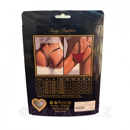 G-стринги со стразами, красные, XL-2XL от sex shop Extaz фото 3