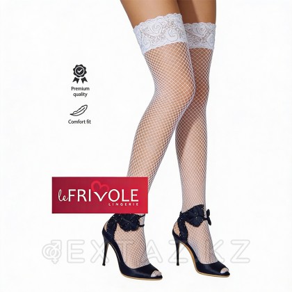 Чулки в сетку Le Frivole Sense, белый, L/XL от sex shop Extaz фото 4
