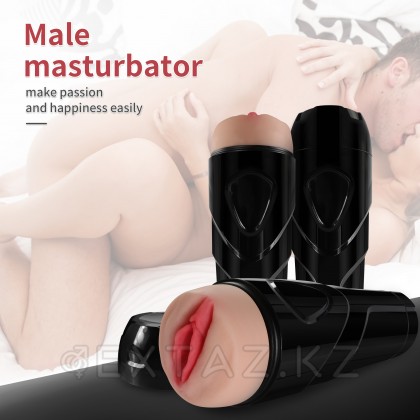 Реалистичный мастурбатор в тубе Dot с вибрацией от sex shop Extaz фото 3