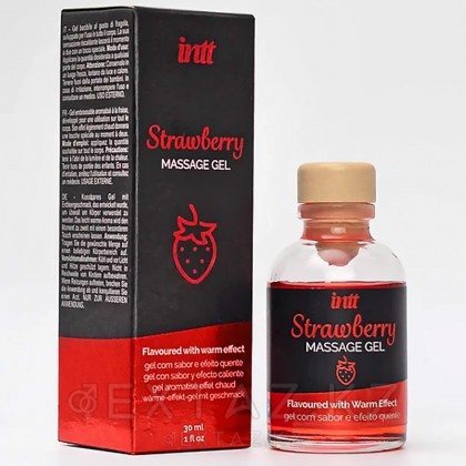 Гель съедобный для интимного массажа Intt Strawberry Massage Gel 30 мл, клубника от sex shop Extaz фото 6