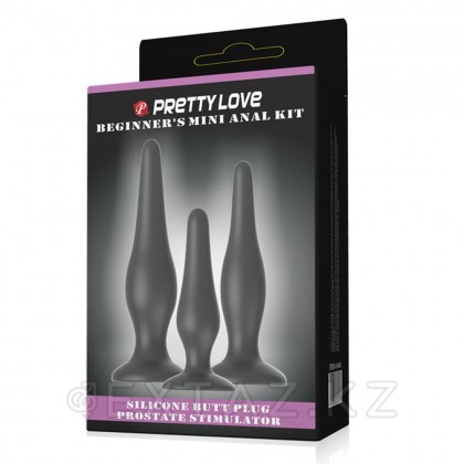 Набор силиконовых анальных плагов для начинающих от sex shop Extaz фото 2