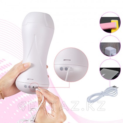 Реалистичный мастурбатор в тубе Happy Cup со стонами и вибрацией от sex shop Extaz фото 10