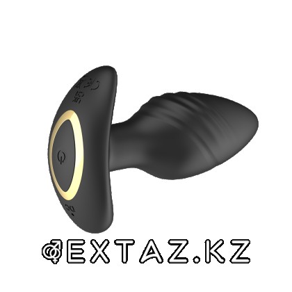 Анальный вибростимулятор с функцией вращения и пультом ДУ от sex shop Extaz фото 3