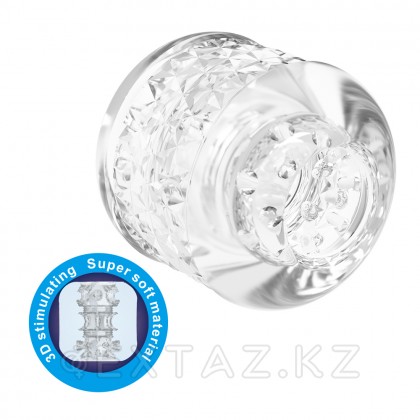 Мастурбатор с текстурированным каналом Crystle прозрачный от sex shop Extaz фото 2