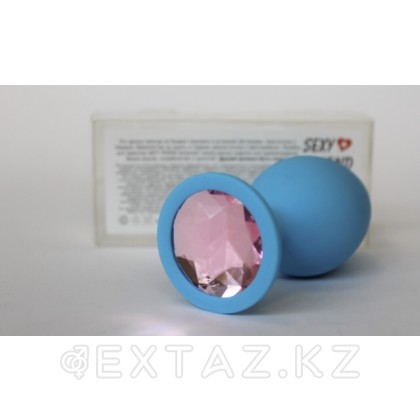 Анальная втулка силиконовая (синий/розовый; L95-D40 мм) от sex shop Extaz фото 5