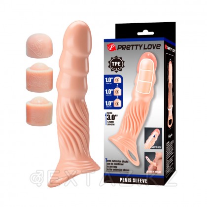 Насадка на пенис с тремя вкладышами-удлинителями Pretty love от sex shop Extaz фото 7
