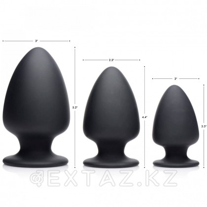 Мягкая гибкая анальная пробка Squeeze-It Silicone Anal Plug Small, S, черный, 9х5.1 см от sex shop Extaz фото 3