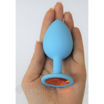 Анальная втулка силиконовая (синяя/оранжевый; L95 -D40 мм) от sex shop Extaz фото 6