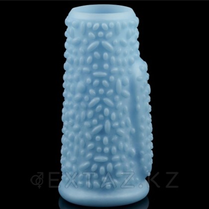 Насадка на пенис с вибрацией Drip Knights Ring (10*3,7) голубая от sex shop Extaz фото 6