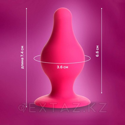 Мягкая гибкая анальная пробка Squeeze-It Squeezable Tapered Small Anal Plug, S, розовый,  7.4х3.6 см от sex shop Extaz фото 5