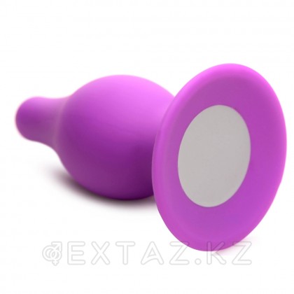 Мягкая гибкая анальная пробка Squeeze-It Squeezable Tapered Medium Anal Plug, M, фиолетовый, 9.4х4.1 см от sex shop Extaz фото 2