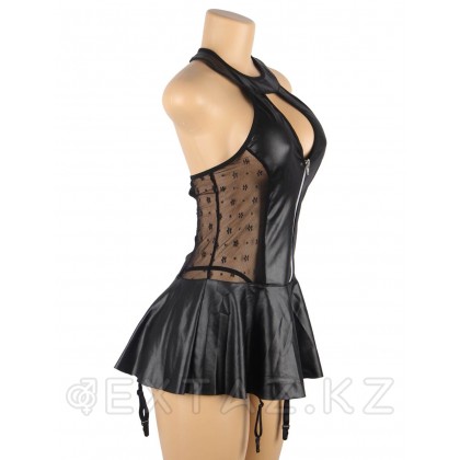 Сексуальное черное платье на завязках + стринги (XL-2XL) от sex shop Extaz фото 5