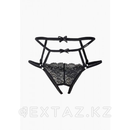 Интригующие черные трусики с доступом и лентами (Easy to love) (S/M (42-44)) от sex shop Extaz фото 5