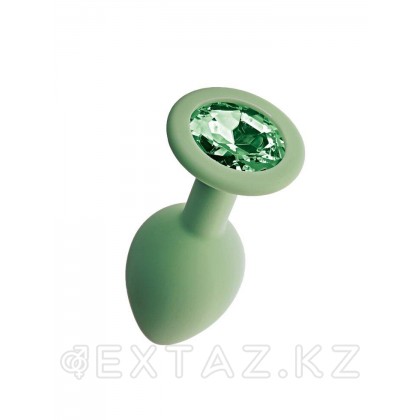 Анальная пробка с зеленым кристаллом Gamma, цвет салатовый (CORE) (S) от sex shop Extaz