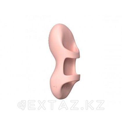 Вибрирующая насадка на палец Aliot, цвет персиковый (INFINITE) от sex shop Extaz