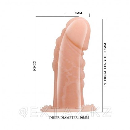 Реалистичная насадка на пенис Wolftooth sleeve (светлая) от sex shop Extaz фото 5