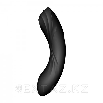 Вакуумный стимулятор с вибрацией Satisfyer Curvy Trinity 4 черный от sex shop Extaz фото 8