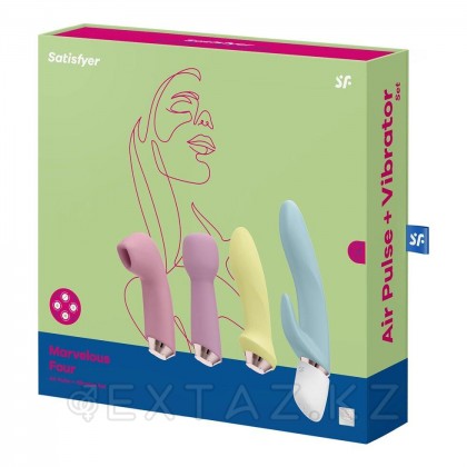 Набор секс-игрушек Satisfyer Marvelous Four (вибратор, вибратор-кролик, массажер, вакуумный стимулятор) от sex shop Extaz фото 4