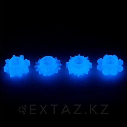 Набор эрекционных колец Lumino play 4 шт. (светящиеся в темноте) от sex shop Extaz фото 5
