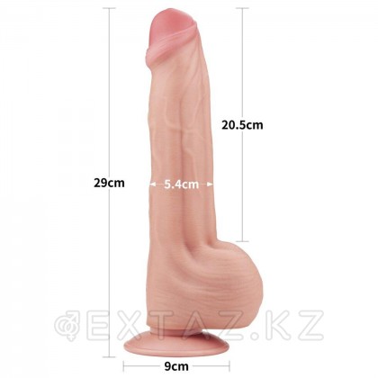 Фаллоимитатор с мошонкой Sliding Skin с двойным покрытием (29 см) от sex shop Extaz фото 5