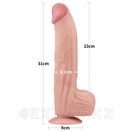 Фаллоимитатор с мошонкой Sliding Skin с двойным покрытием (31 см) от sex shop Extaz фото 5