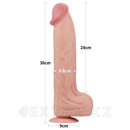 Реалистичный фаллоимитатор King Sized двухслойный силикон (36*6,6) от sex shop Extaz фото 3
