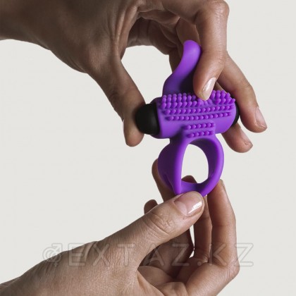 Виброкольцо эрекционное Adrien Lastic Bullet Lastic фиолетовое от sex shop Extaz фото 3