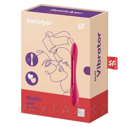Универсальный гибкий вибратор для пар Satisfyer Elastic Joy красный от sex shop Extaz фото 6