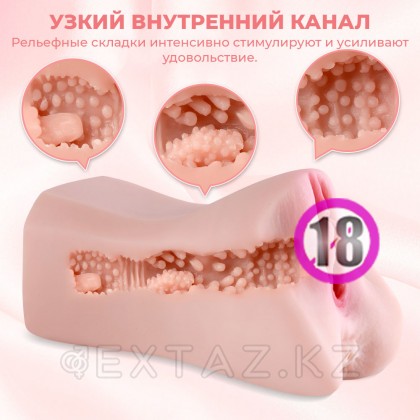 Реалистичный мастурбатор в виде вагины и половых губ Candice от sex shop Extaz фото 12