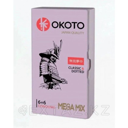 Презервативы OKOTO MEGA MIX (6 с гладкой поверхностью и 6 с текстурированной поверхностью) от sex shop Extaz