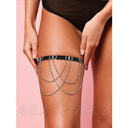 Подвязка с декоративными цепочками OS Black от sex shop Extaz