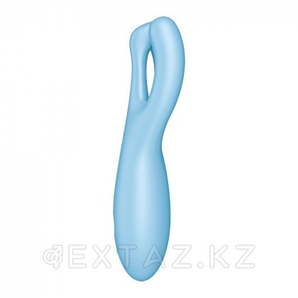 Клиторальный вибростимулятор Satisfyer Threesome 4 Connect App голубой от sex shop Extaz фото 6