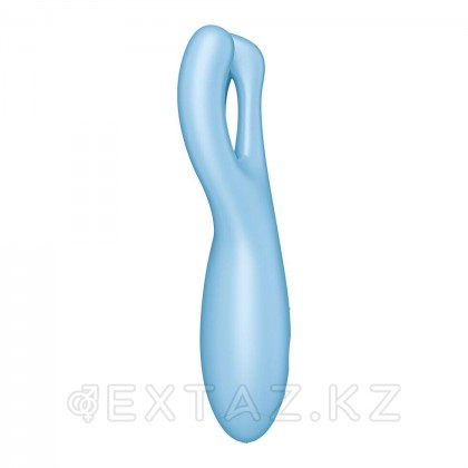 Клиторальный вибростимулятор Satisfyer Threesome 4 Connect App голубой от sex shop Extaz фото 10