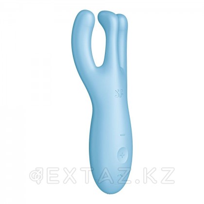 Клиторальный вибростимулятор Satisfyer Threesome 4 Connect App голубой от sex shop Extaz фото 2