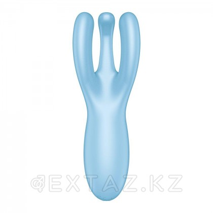 Клиторальный вибростимулятор Satisfyer Threesome 4 Connect App голубой от sex shop Extaz фото 3