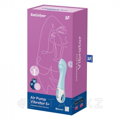Надувной вибратор для точки-G Satisfyer Air Pump Vibrator 5+ голубой от sex shop Extaz фото 3
