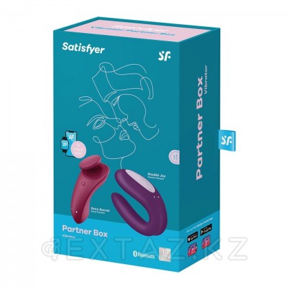Набор вибростимуляторов Satisfyer Partner Box 1: вибровкладка в трусики Sexy Secret+ вибратор для пар Partner от sex shop Extaz фото 9